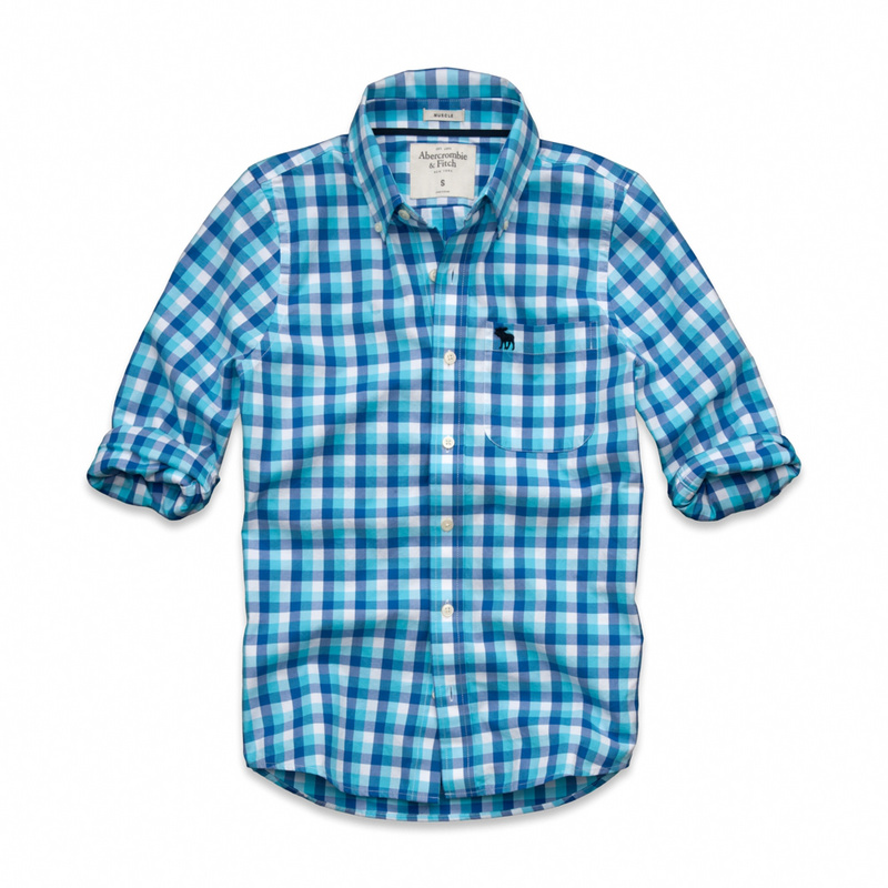 Abercrombie Fitch Hombres Necesidad Algodón Camisa AF6928